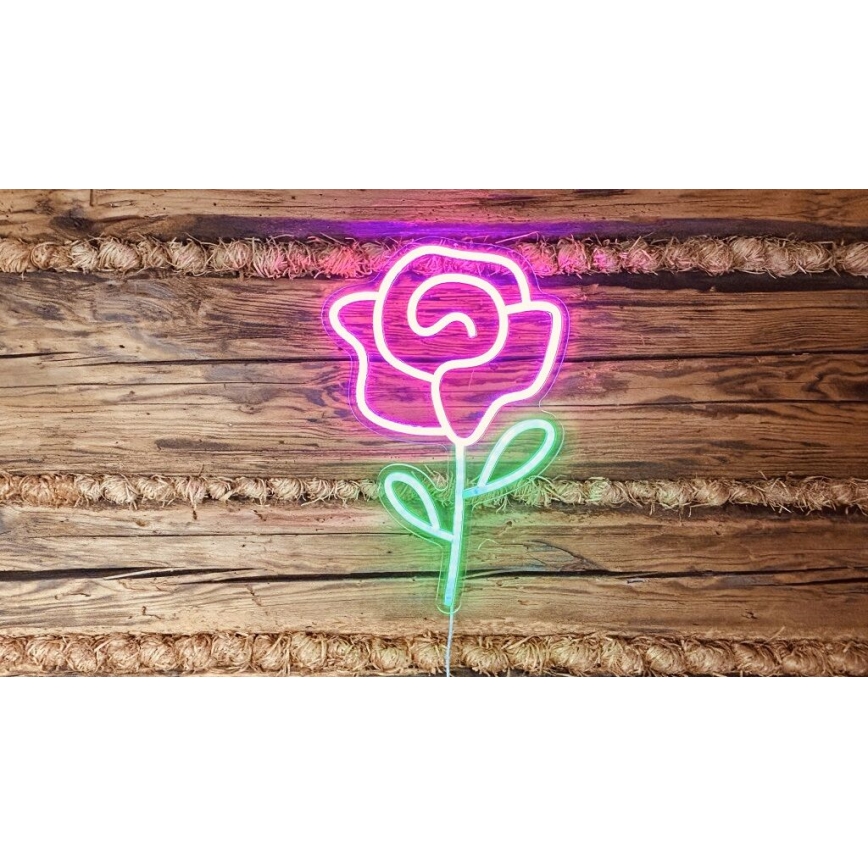 2Kids Toys - LED Neon seinäkoriste LED/5W/USB ruusu