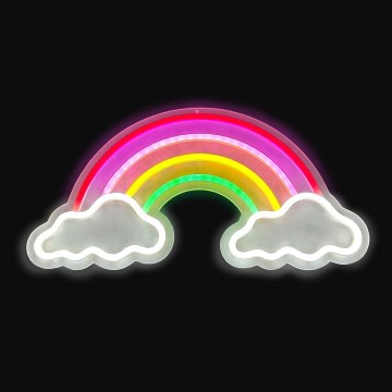2Kids Toys - LED Neon seinäkoriste LED/5W/USB sateenkaari pilvet