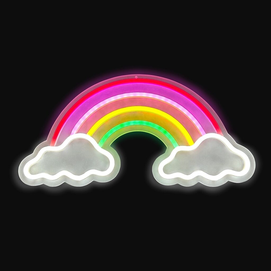 2Kids Toys - LED Neon seinäkoriste LED/5W/USB sateenkaari pilvet