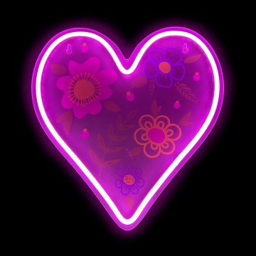 2Kids Toys - LED Neon seinäkoriste LED/5W/USB sydän