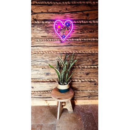 2Kids Toys - LED Neon seinäkoriste LED/5W/USB sydän