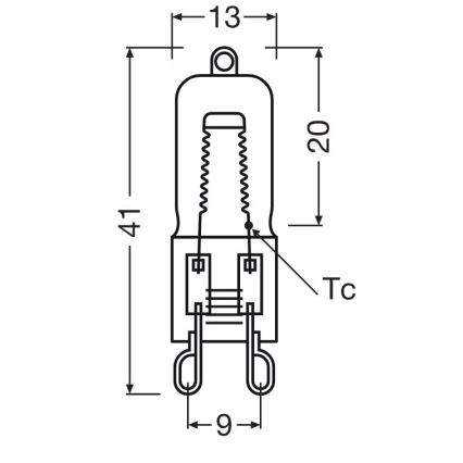 3 kpl uunipolttimo HALOPIN G9/25W/230V 2700K - Osram
