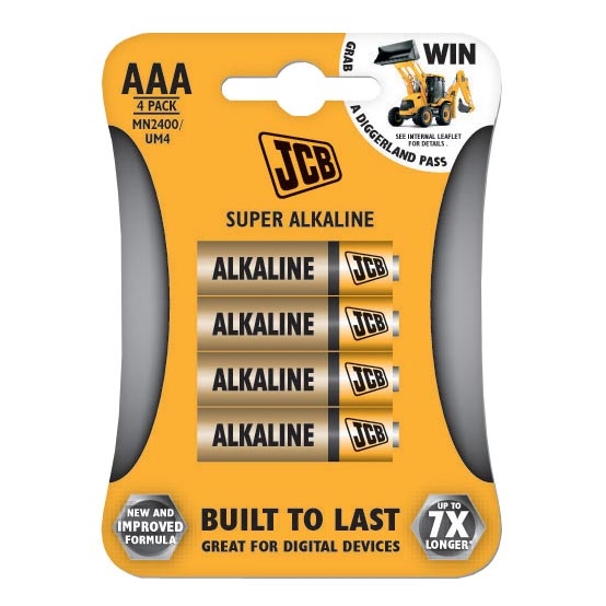 4 kpl Alkaliparisto AAA 1,5V