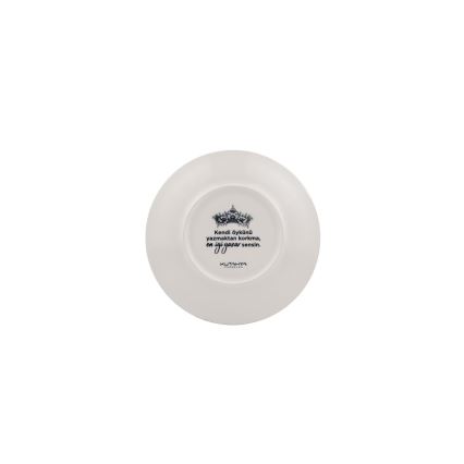 4-osainen posliininen ruokailusetti, musta/valkoinen