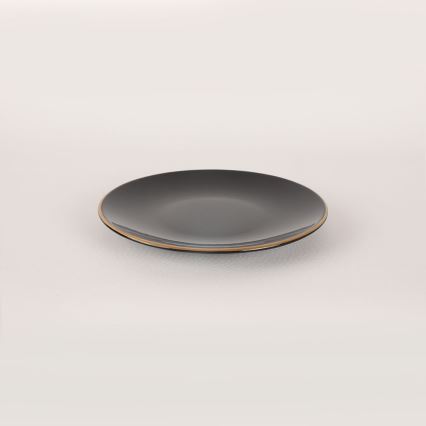 44-osainen ruokailusetti, musta/kultainen/kivitavara