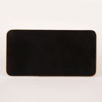 44-osainen ruokailusetti, musta/kultainen/kivitavara