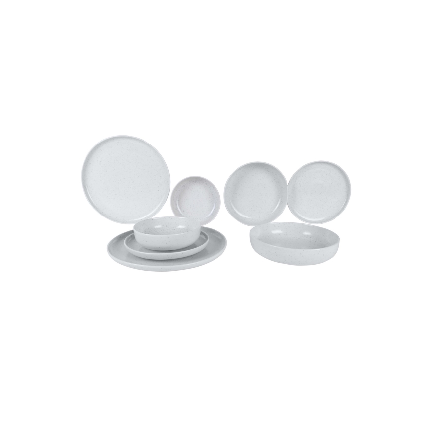 8-osainen ruokailusarja, beige/posliini