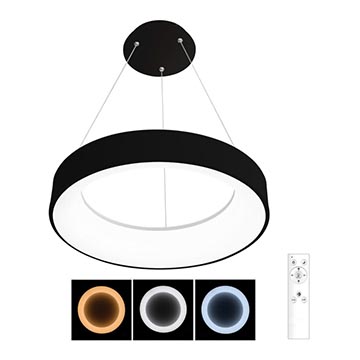 Brilagi - LED Himmennettävä kattokruunu johdossa FALCON LED/40W/230V 3000-6500K musta + kauko-ohjain