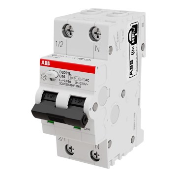 ABB 2CSR255080R1165 - 2-napainen suoja katkaisijalla DS201 B16 230V