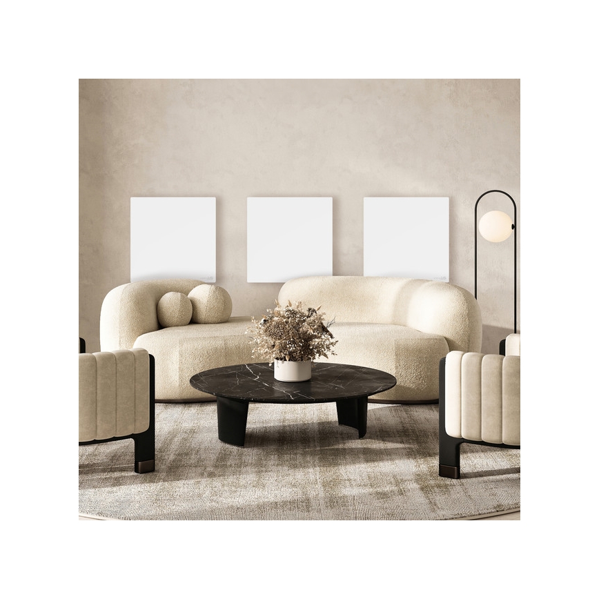 AENO - Älykäs sähköinen infrapaneeli 500W ajastin/termostaatti Wi-Fi valkoinen