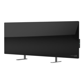 AENO - Älykäs sähköinen infrapunapaneeli LED mukana näyttö 700W ajastin/termostaatti IP44 Wi-fi musta