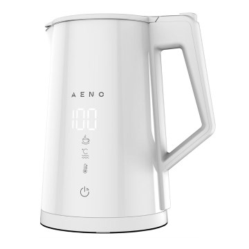 AENO - Älykäs vedenkeitin LED mukana näyttö 1,7 l 2200W/230V valkoinen