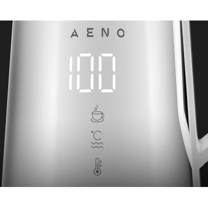 AENO - Älykäs vedenkeitin LED mukana näyttö 1,7 l 2200W/230V valkoinen