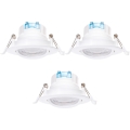 Aigostar - 3 kpl LED-integroidut kattovalaisimet LED/5W/230V 3000K halkaisijaltaan 8,5 cm valkoinen