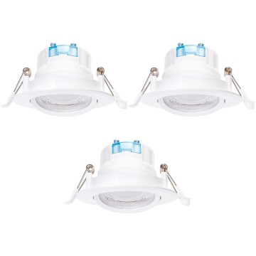 Aigostar - 3 kpl LED-kattovalaisinta LED/5W/230V 6500K, halkaisija 8,5 cm, valkoinen