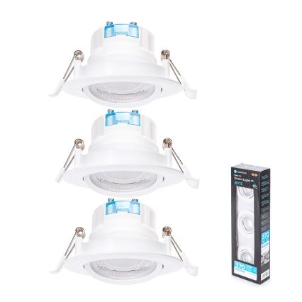 Aigostar - 3 kpl LED-kattovalaisinta LED/5W/230V 6500K, halkaisija 8,5 cm, valkoinen