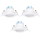 Aigostar - 3 kpl LED-upotettavaa valoa LED/5W/230V 4000K, halkaisija 8,5 cm, valkoinen