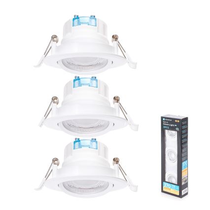 Aigostar - 3 kpl LED-upotettavaa valoa LED/5W/230V 4000K, halkaisija 8,5 cm, valkoinen