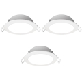 Aigostar - 3 kpl LED-uppovalaisinta kylpyhuoneeseen, 4,8 W / 230 V, IP65, valkoinen