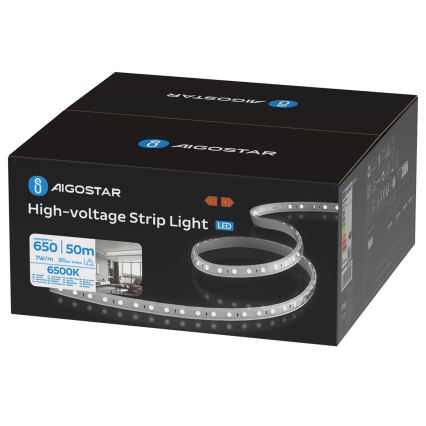 Aigostar - 50 m LED-ulkonauha, 350 W/230 V, 6500 K, IP65