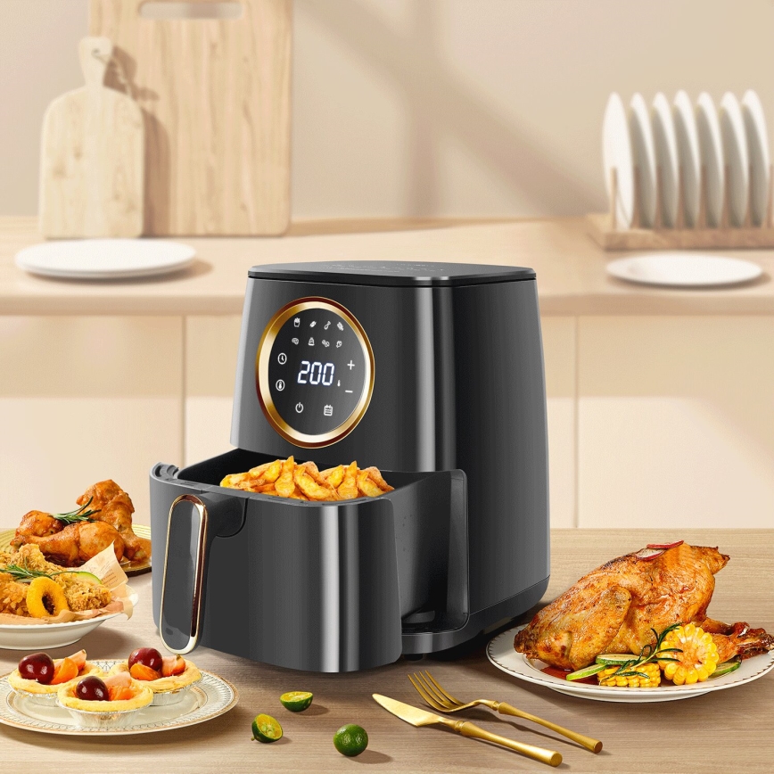 Aigostar - Air Fryer 1400W/230V 4,2l musta