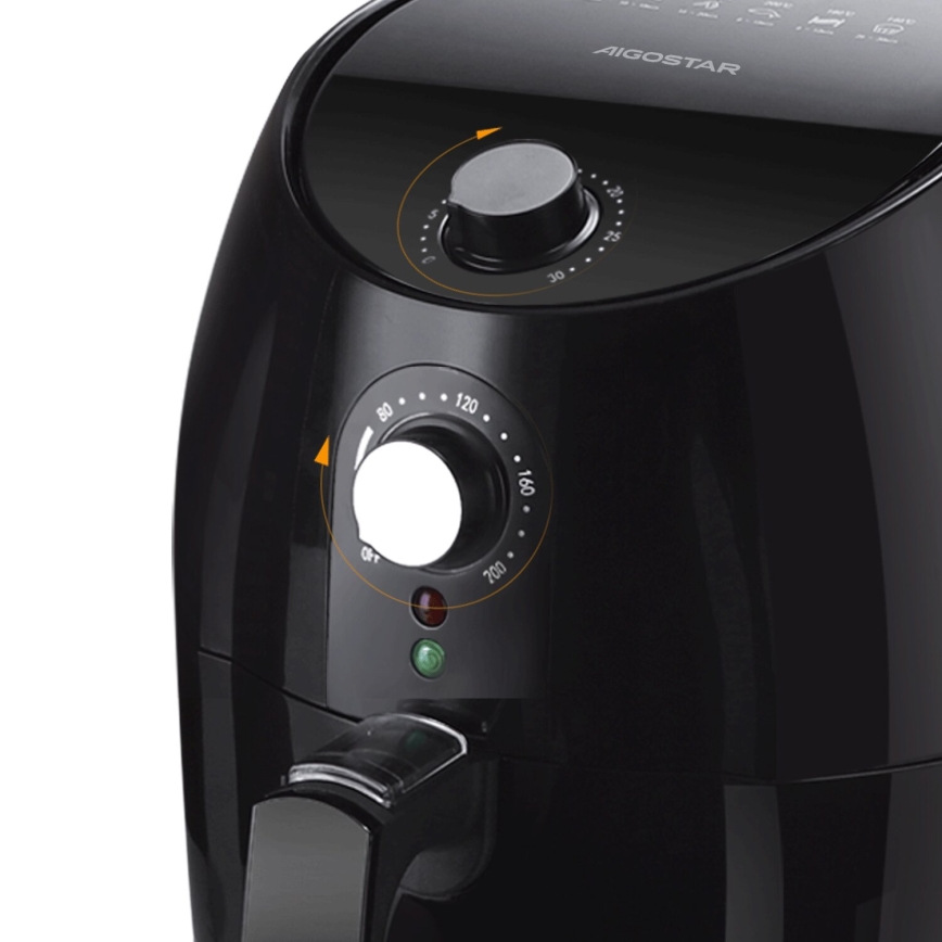 Aigostar - Air Fryer 1500W/230V 3,5l musta