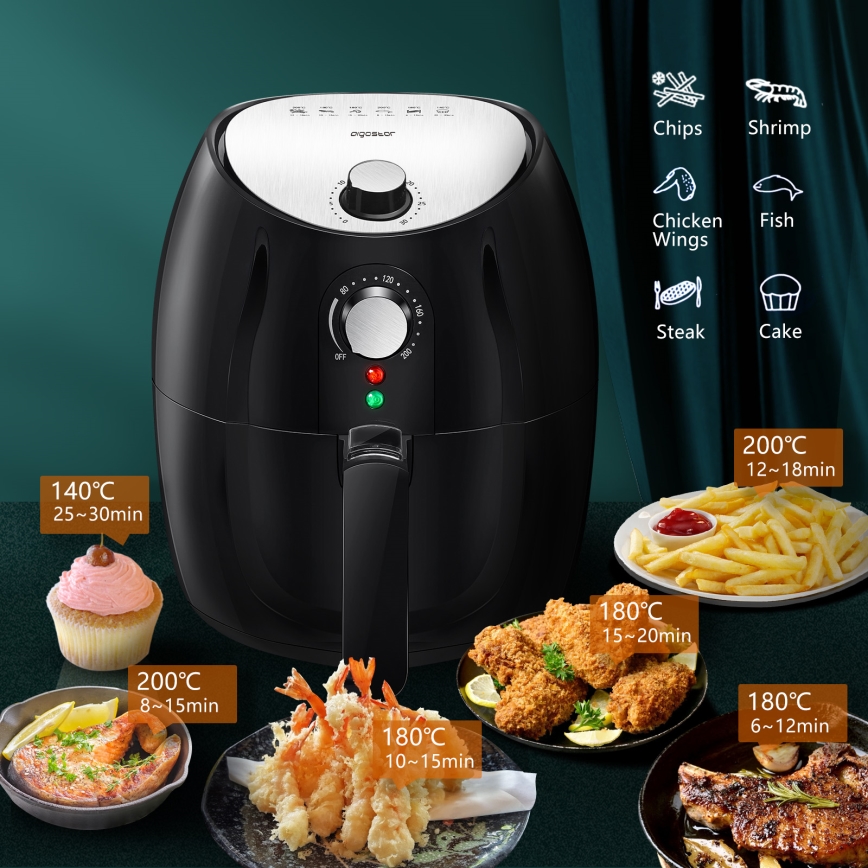 Aigostar - Air Fryer 1500W/230V 3,5l musta
