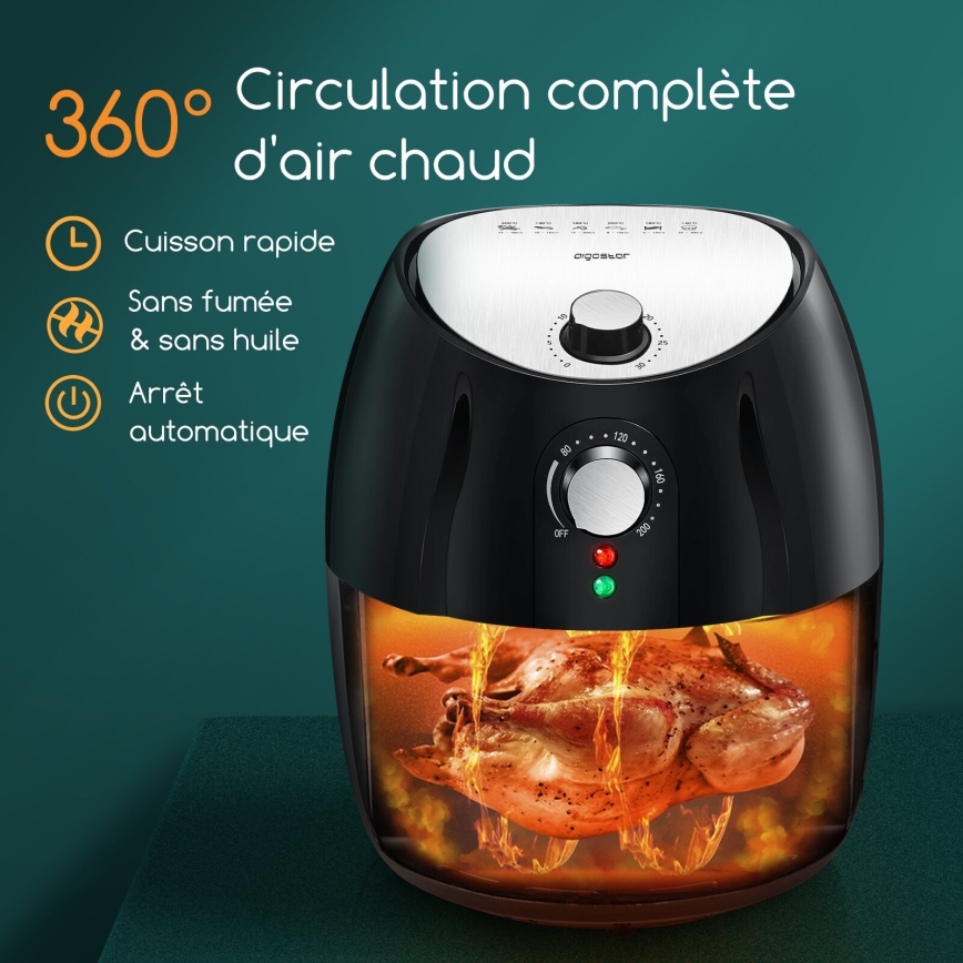 Aigostar - Air Fryer 1500W/230V 3,5l musta