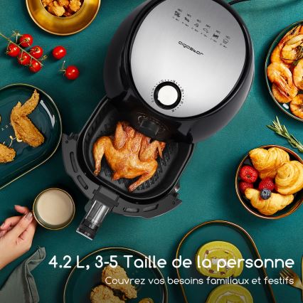 Aigostar - Air Fryer 1500W/230V 3,5l musta