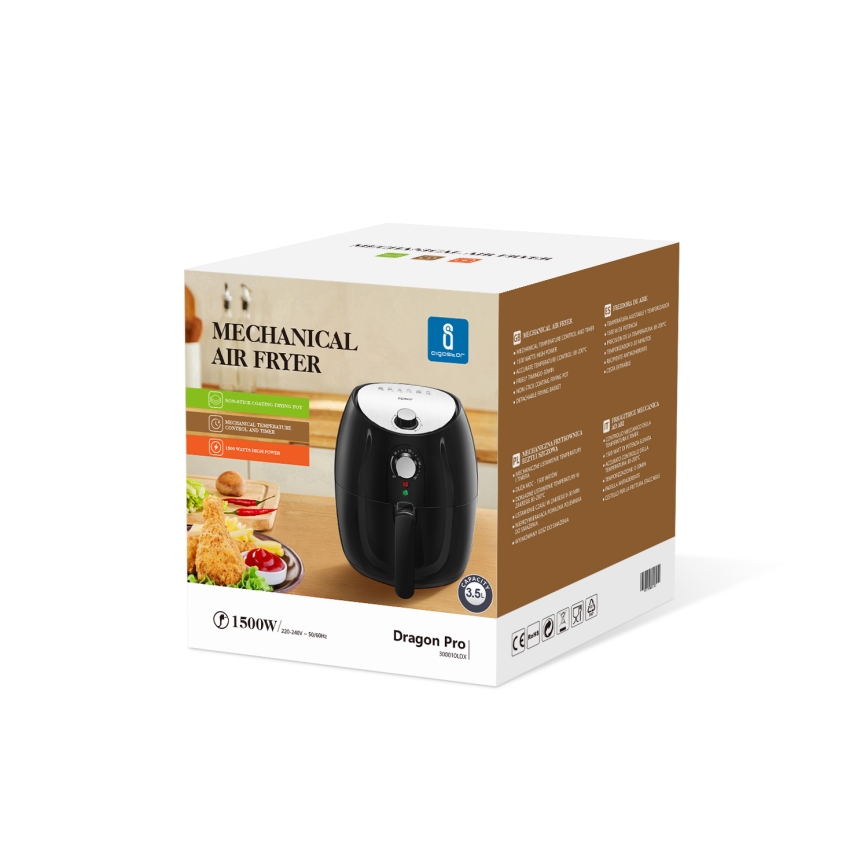 Aigostar - Air Fryer 1500W/230V 3,5l musta