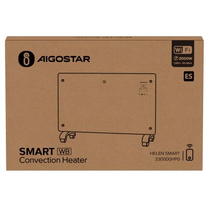 Aigostar - Älykäs sähköpatteri/konvektori 2000W Wi-Fi