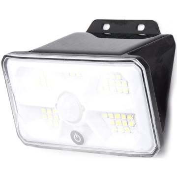 Aigostar - Aurinkosähkölampu, jossa on LED-anturi, 3,7V, 6500K, 500 mAh, IP65, musta
