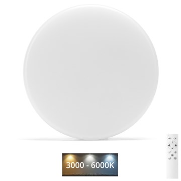 Aigostar - Himmennettävä kylpyhuoneen LED-kattovalaisin LED/18W/230V 3000-6000K IP54 + kauko-ohjaus