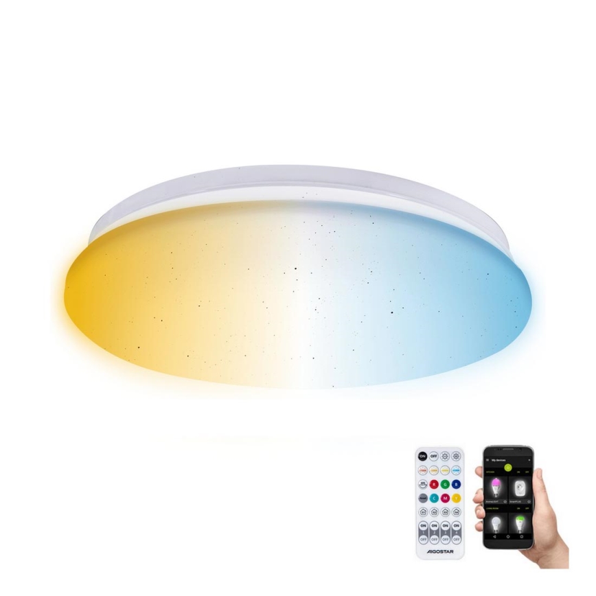 Aigostar - Himmennettävä kylpyhuoneen LED-kattovalaisin MESH Älykäs LED/12W/230V 3000-6500K IP44 + kauko-ohjaus