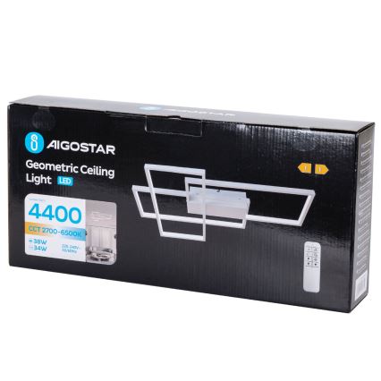 Aigostar - Himmennettävä LED-kattovalaisin LED/38W/230V 2700-6500K + kauko-ohjaus