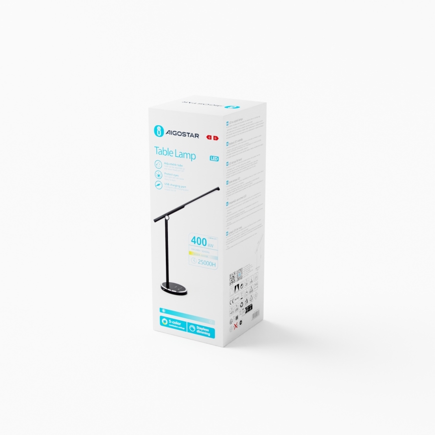 Aigostar - Himmennettävä LED-kosketuspöytävalaisin LED/8W/230V 3000-6000K musta