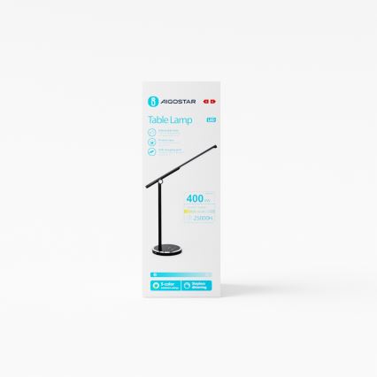 Aigostar - Himmennettävä LED-kosketuspöytävalaisin LED/8W/230V 3000-6000K musta