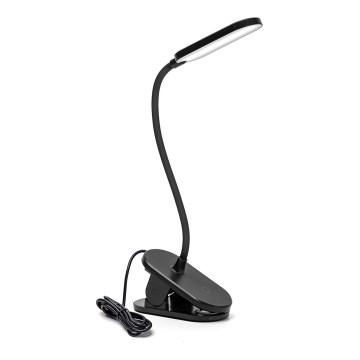 Aigostar - Himmennettävä LED-pöytävalaisin klipsillä LED/2,5W/5V musta