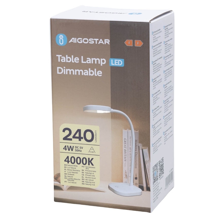 Aigostar - Himmennettävä LED-pöytävalaisin LED/4W/5V 4000K