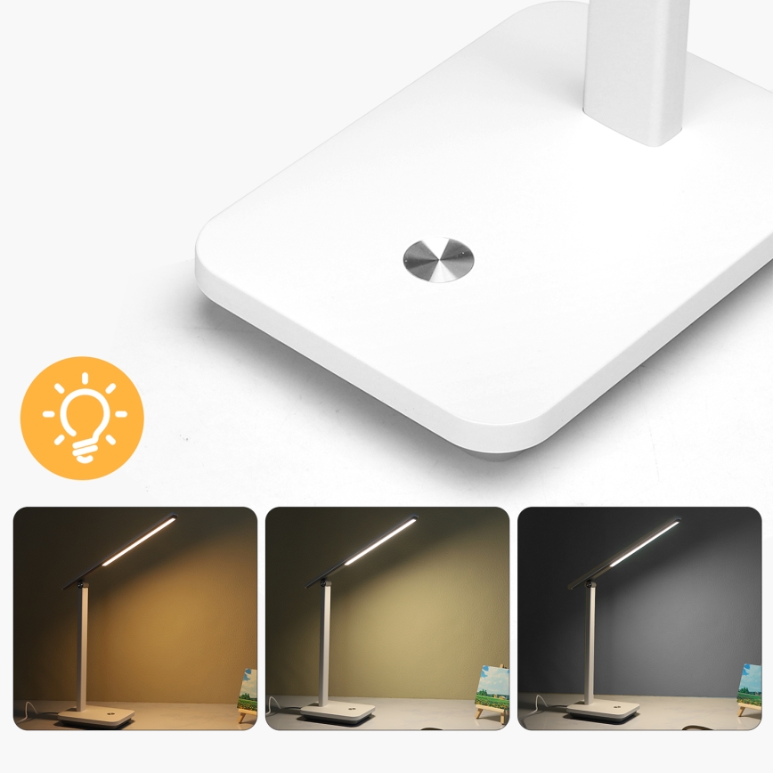 Aigostar - Himmennettävä LED-pöytävalaisin LED/5W/5V 3000-6500K valkoinen/musta