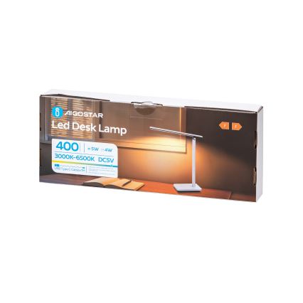 Aigostar - Himmennettävä LED-pöytävalaisin LED/5W/5V 3000-6500K valkoinen/musta