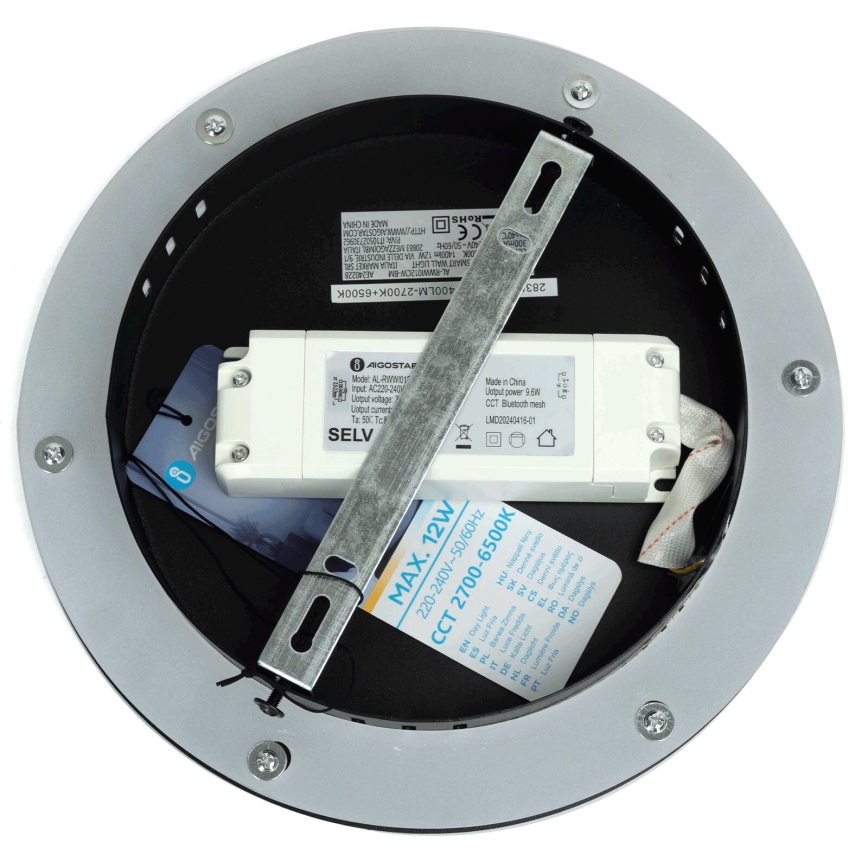 Aigostar - Himmennettävä LED-seinävalaisin MESH Älykäs LED/12W/230V 2700-6500K musta