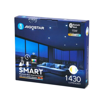 Aigostar - Himmennettävä riippuva LED-kattovalaisin MESH LED/15W/230V 2700-6500K halkaisija 17 cm