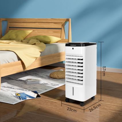 Aigostar - Ilmanjäähdytin 60W/230V valkoinen/musta + kauko-ohjaus
