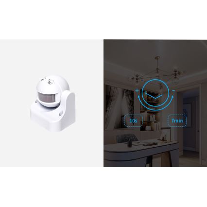 Aigostar - Infrapunaliiketunnistin ulkokäyttöön 230V IP44 valkoinen