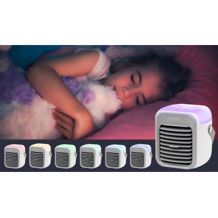 Aigostar - kannettava air cooler 8W/5V valkoinen
