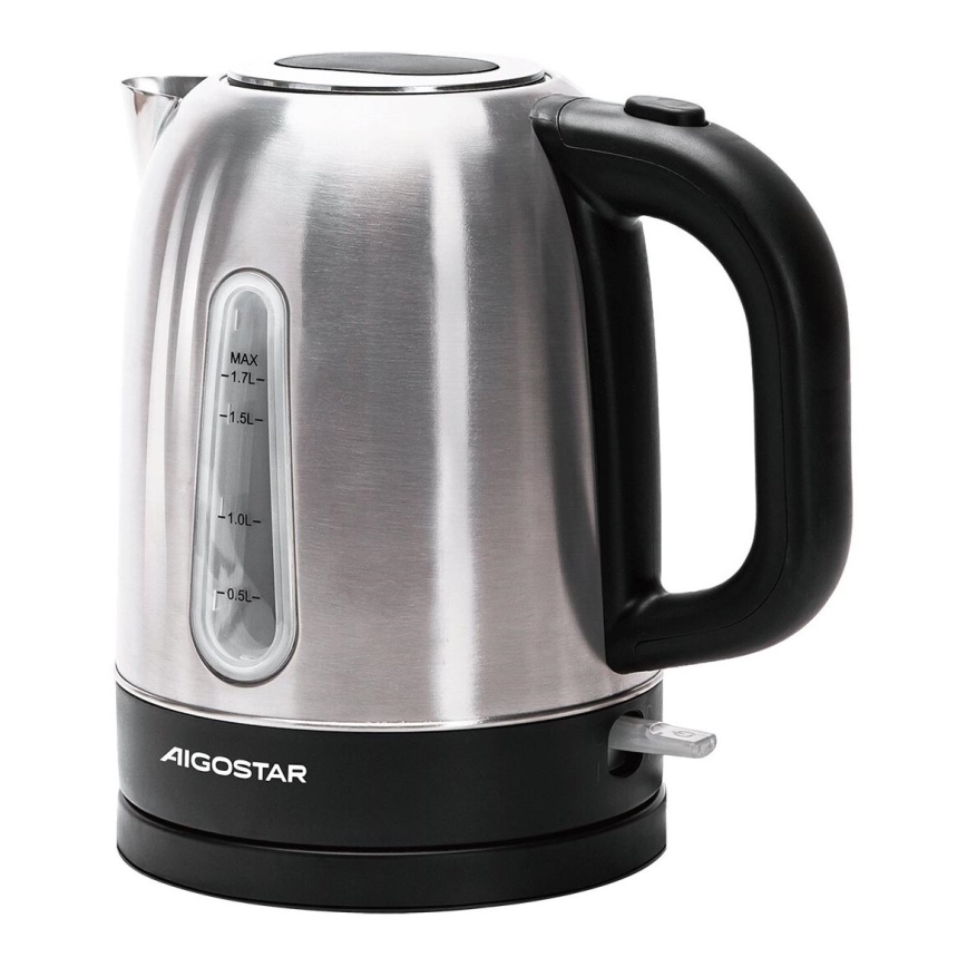 Aigostar - Kattila 1,7l 2200W/230V mattakromi