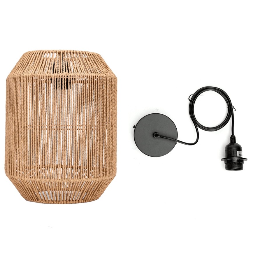 Aigostar - Kattokruunu johdossa 1xE27/60W/230V beige