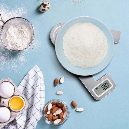 Aigostar - Kokoontaitettava keittiövaaka 5kg mattakromi