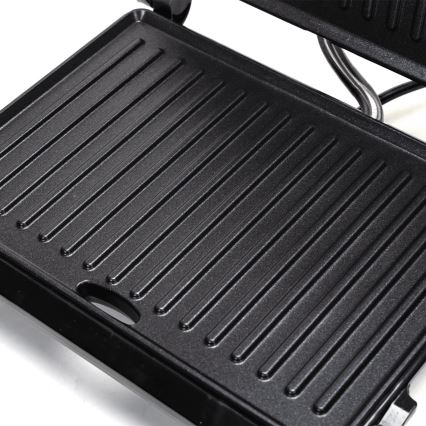 Aigostar - Kontaktigrilli 1000W/230V musta/mattakromi